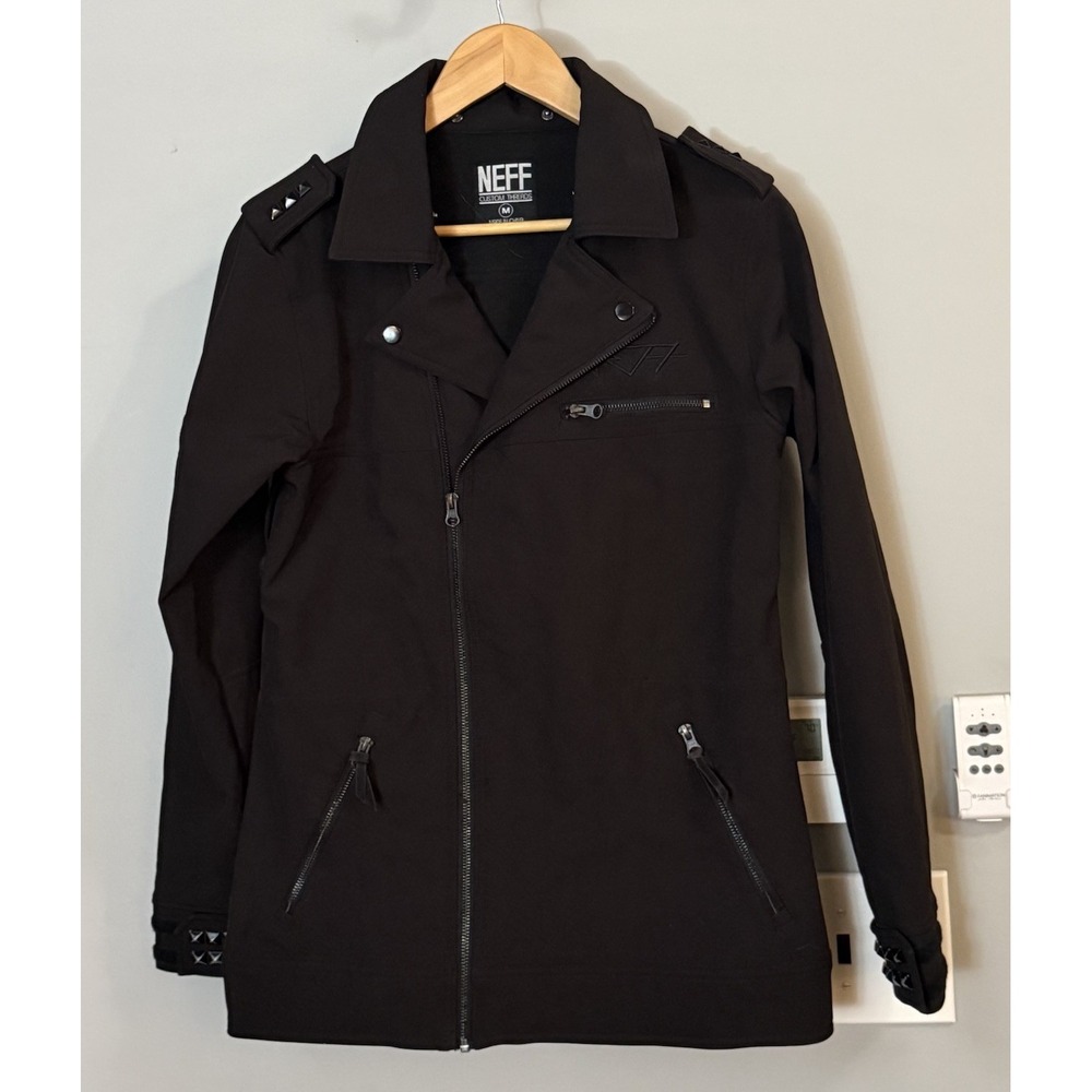Neff Jacket Snowboard Custom‎ Threads Rock Moto Style Quilted Softshell Medium